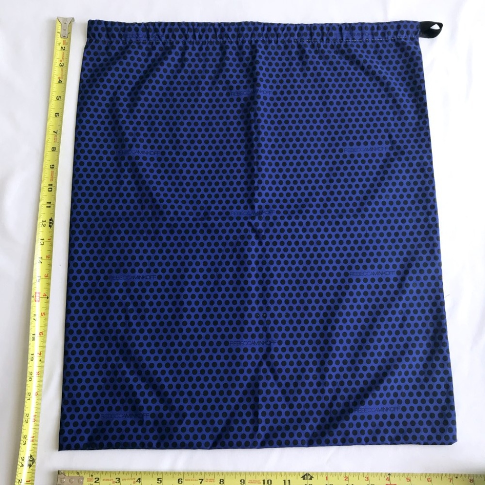 Extra large Rebecca Minkoff dust bag blue dot